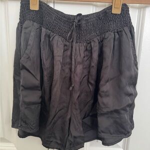 Aerie Dark Gray Smocked Shorts